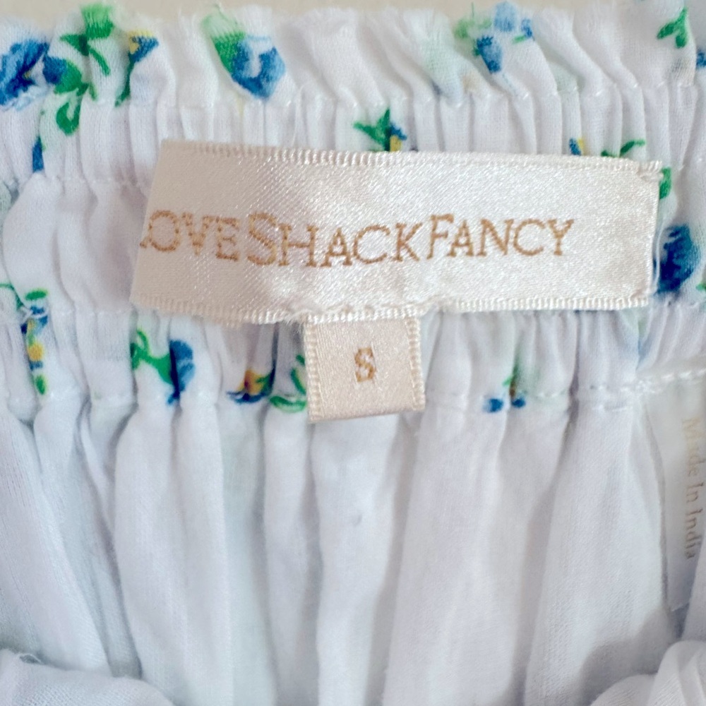 Loveshackfancy Eponda Midi‎ Skirt Floral Ruffle Lace Size S - Picture 7 of 10